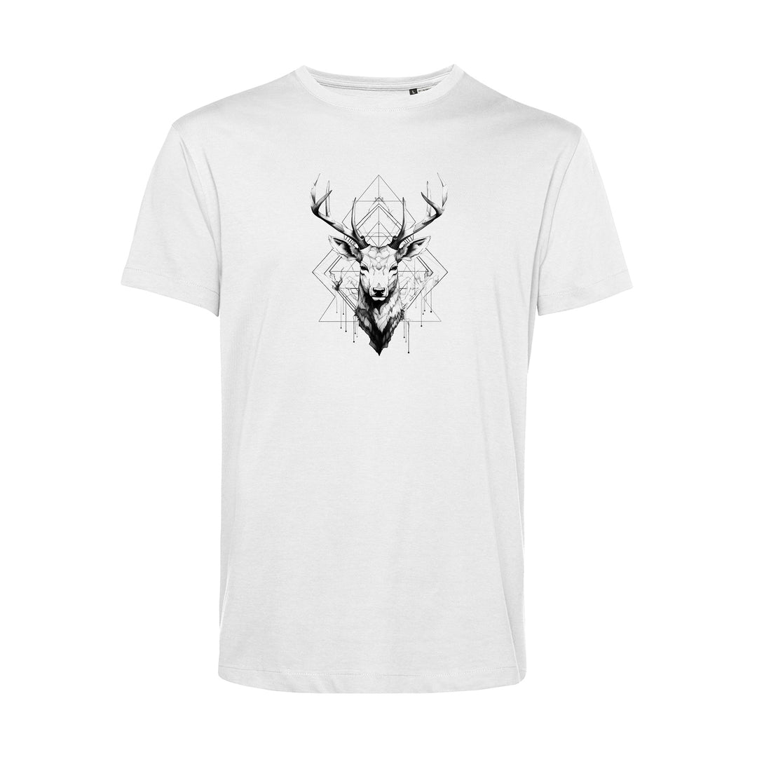 Light Basic Herren T-Shirt - Geometrischer Hirschkopf