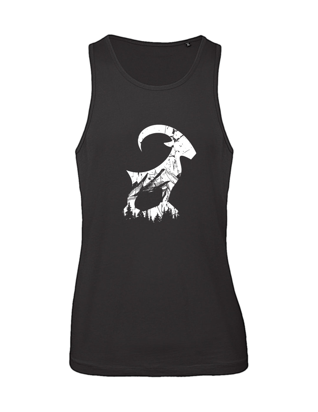 Herren Tanktop - Steinbock mit Bergen und Wald