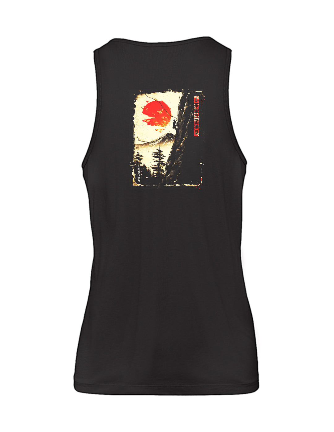 Herren Tanktop - Bergsteiger mit Sonne Manga Style