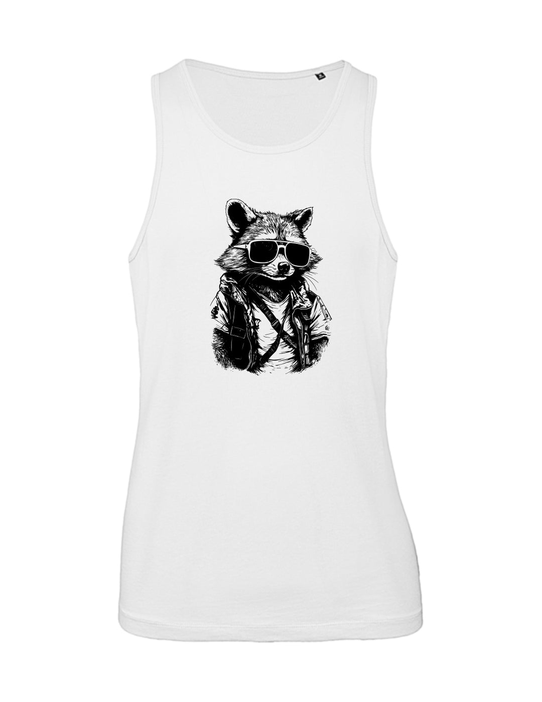 Herren Tanktop - Cooler Waschbär mit Sonnenbrille