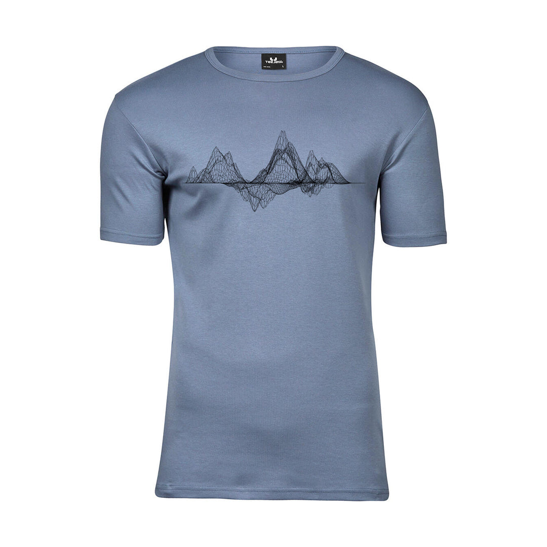 AthleticFit Komfort Herren T-Shirt - Mountain Wireframe