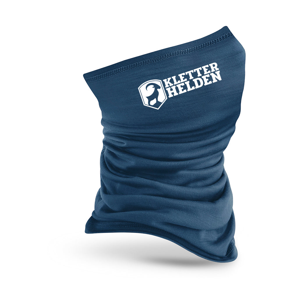 Merino Multifunktionstuch Schlauchtuch - 100% Merinowolle - KLETTERHELDEN-Logo
