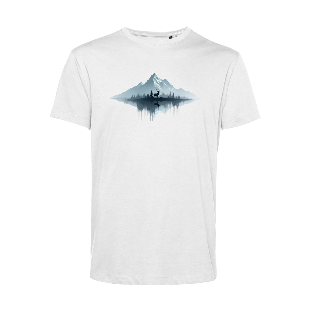 Light Basic Herren T-Shirt - Steinbock Am Bergsee