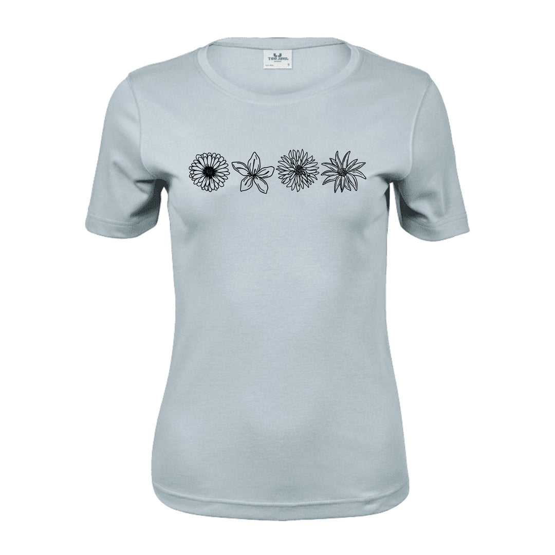 AthleticFit Komfort Damen T-Shirt - Bergblumen