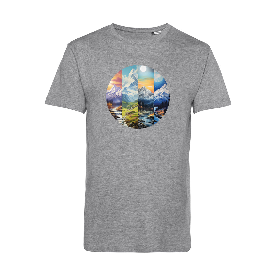 Herren T-Shirt - Berglandschaften Ölgemälde