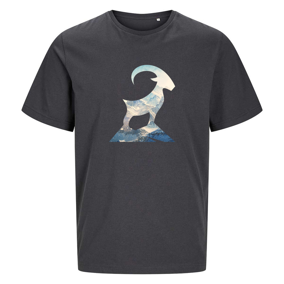 ComfortCore Premium Herren Shirt - Steinbock mit Berglandschaft