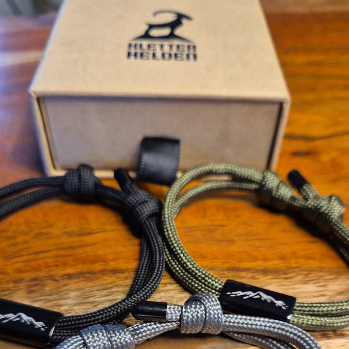 Armband Kona Paracord mit Edelstahl Veredelung - Berglandschaft