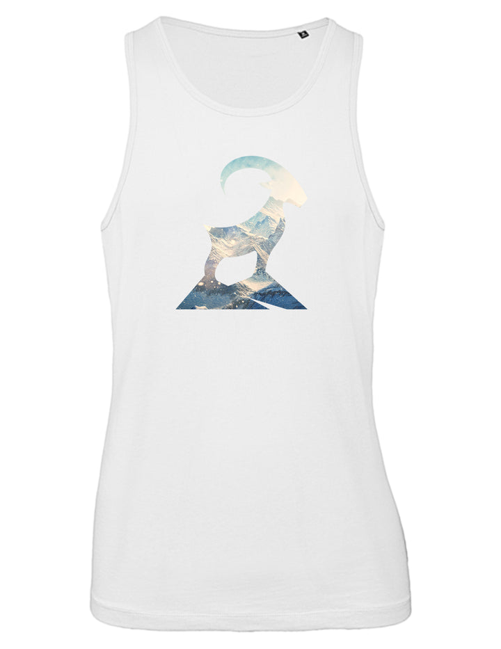 Herren Tanktop - Steinbock mit Berglandschaft