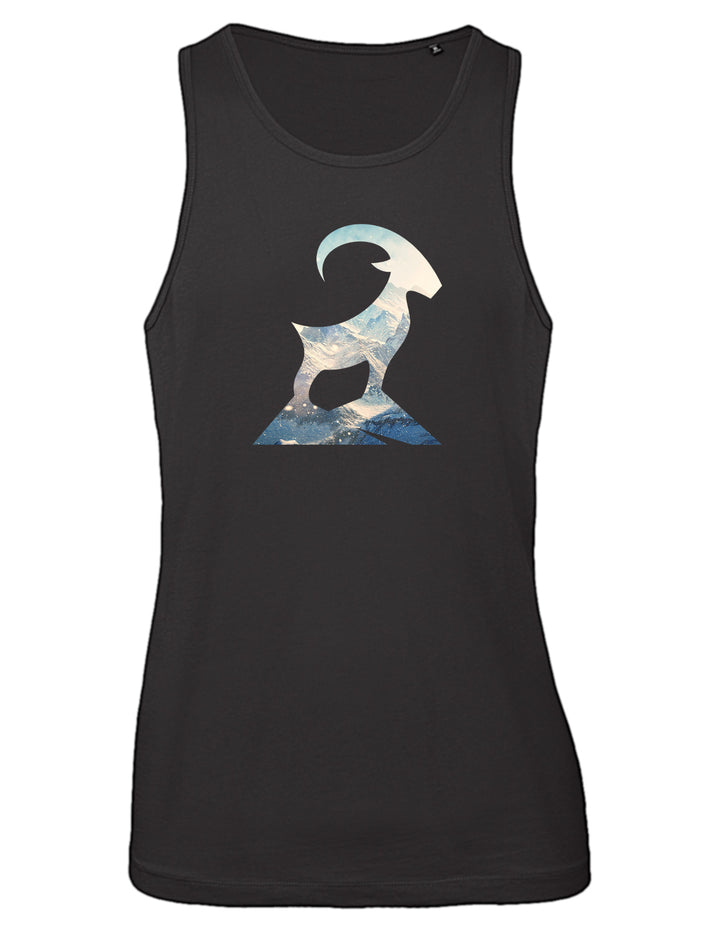 Herren Tanktop - Steinbock mit Berglandschaft