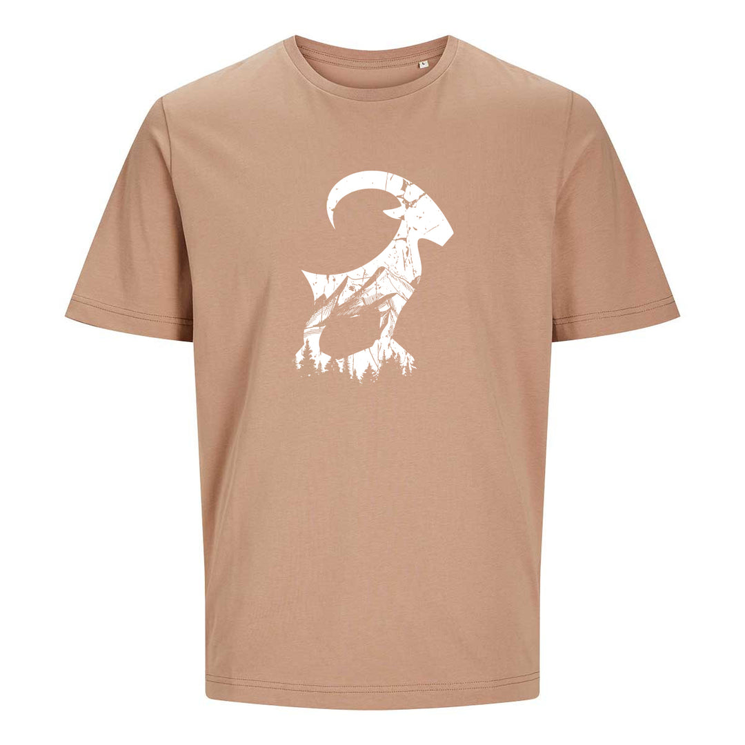 ComfortCore Premium Herren Shirt - Steinbock mit Bergen und Wald