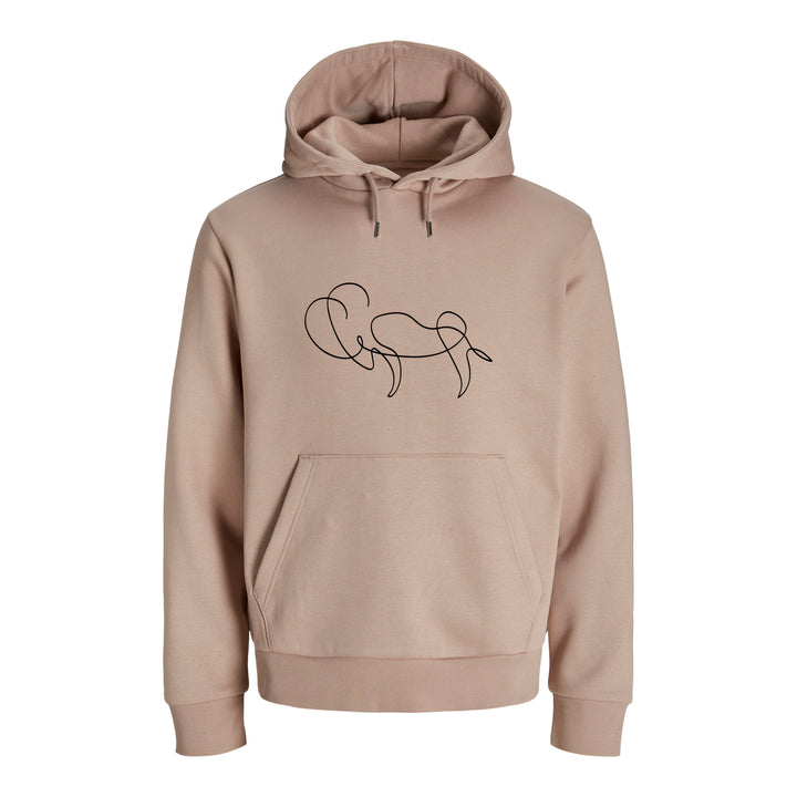 Unisex Hoodie Premium Bio Kapuzenpullover - Steinbock Line Art