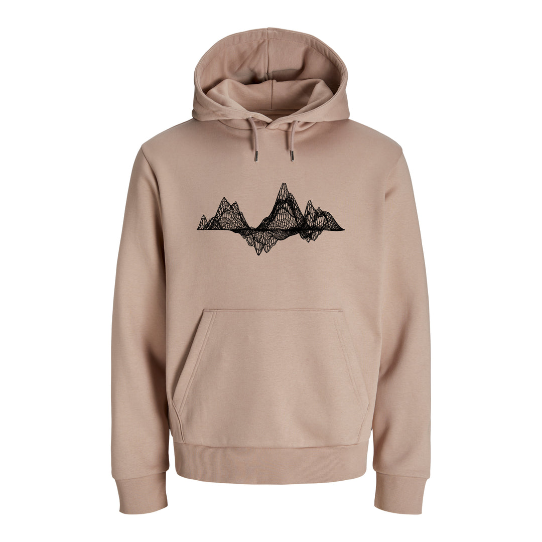 Unisex Hoodie Premium Bio Kapuzenpullover - Mountain Wireframe