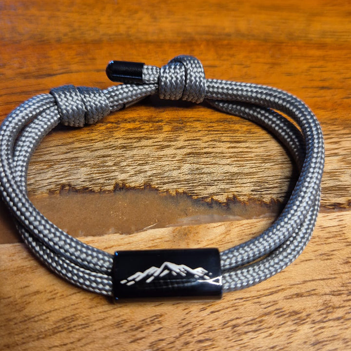 Armband Kona Paracord mit Edelstahl Veredelung - Berglandschaft
