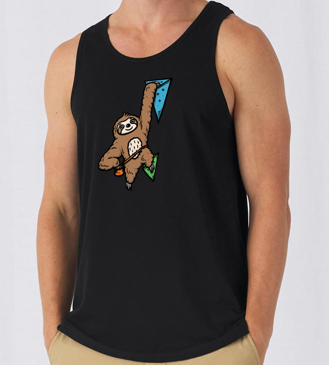 Herren Tanktop - Boulderndes Faultier