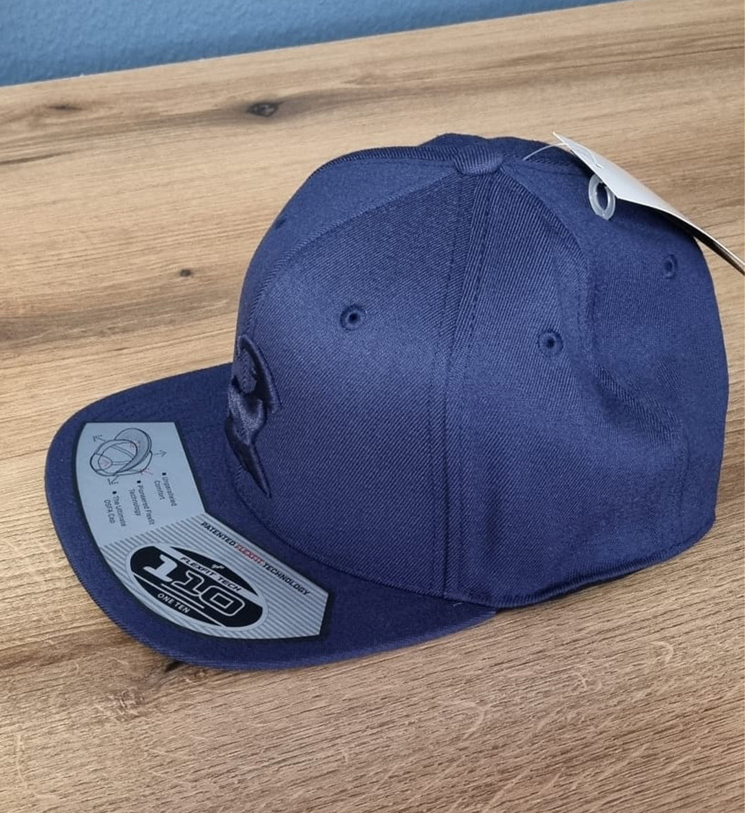 Premium Snapback Cap mit 3D-Stick - Steinbock Logo (Navy Blue)