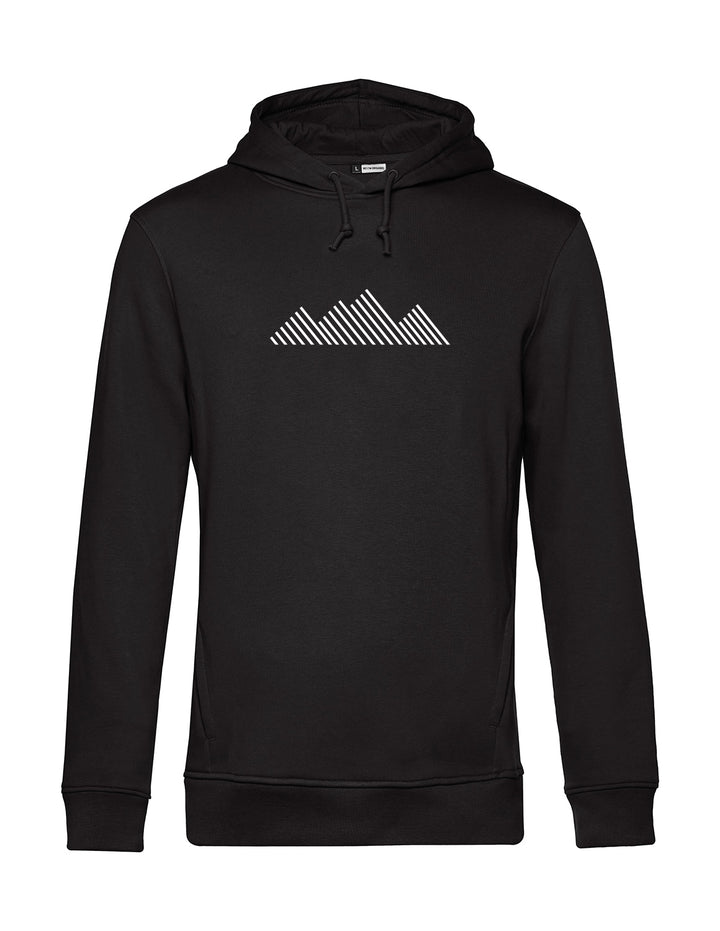 Herren Hoodie - Minimalistische Strich Berge