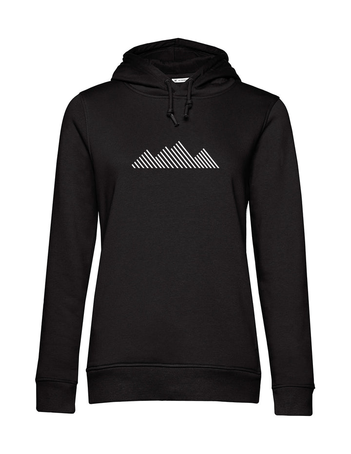 Damen Hoodie - Minimalistische Strich Berge