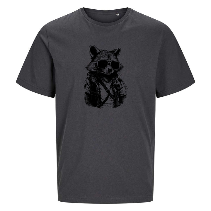 ComfortCore Premium Herren Shirt - Cooler Waschbär mit Sonnenbrille