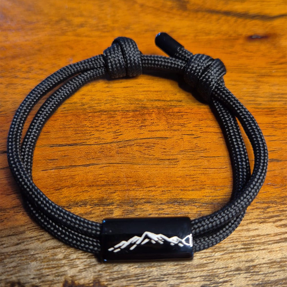 Armband Kona Paracord mit Edelstahl Veredelung - Berglandschaft
