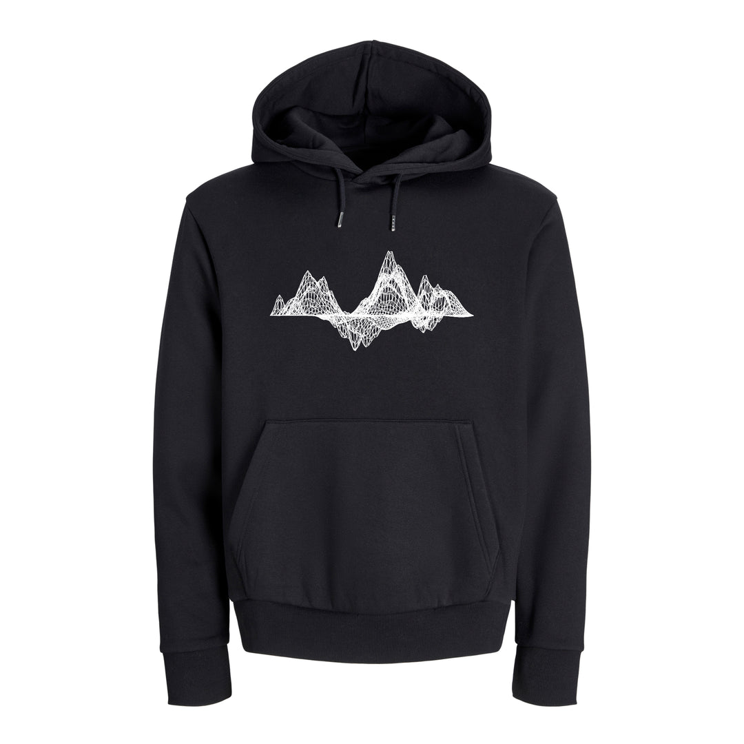 Unisex Hoodie Premium Bio Kapuzenpullover - Mountain Wireframe