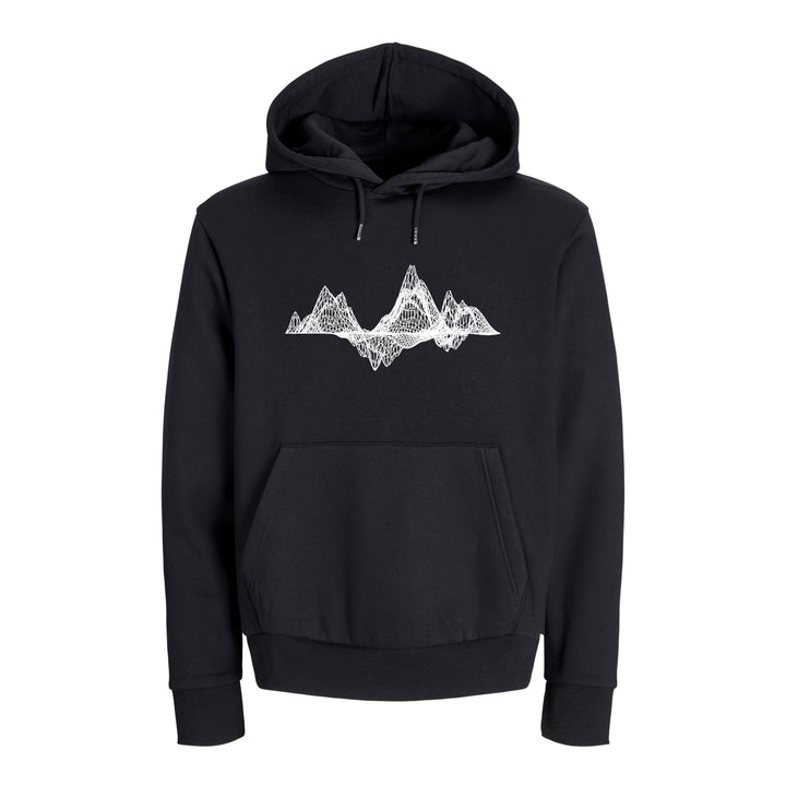 Unisex Hoodie Premium Bio Kapuzenpullover - Mountain Wireframe