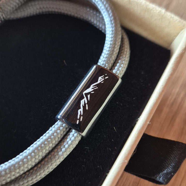 Armband Kona Paracord mit Edelstahl Veredelung - Berglandschaft
