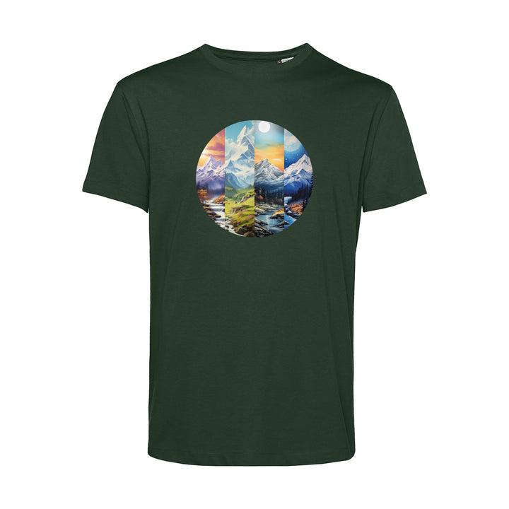 Herren T-Shirt - Berglandschaften Ölgemälde