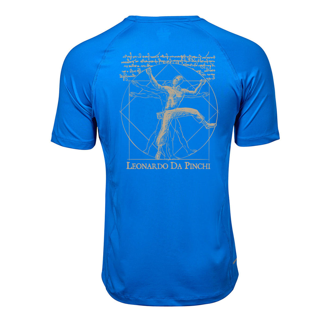 CoolDry Sport Herren Polyester Funktionsshirt - Leonardo Da Pinchi Vitruvian Climber