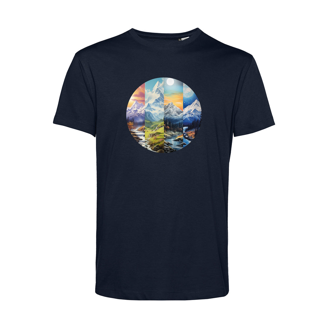 Herren T-Shirt - Berglandschaften Ölgemälde