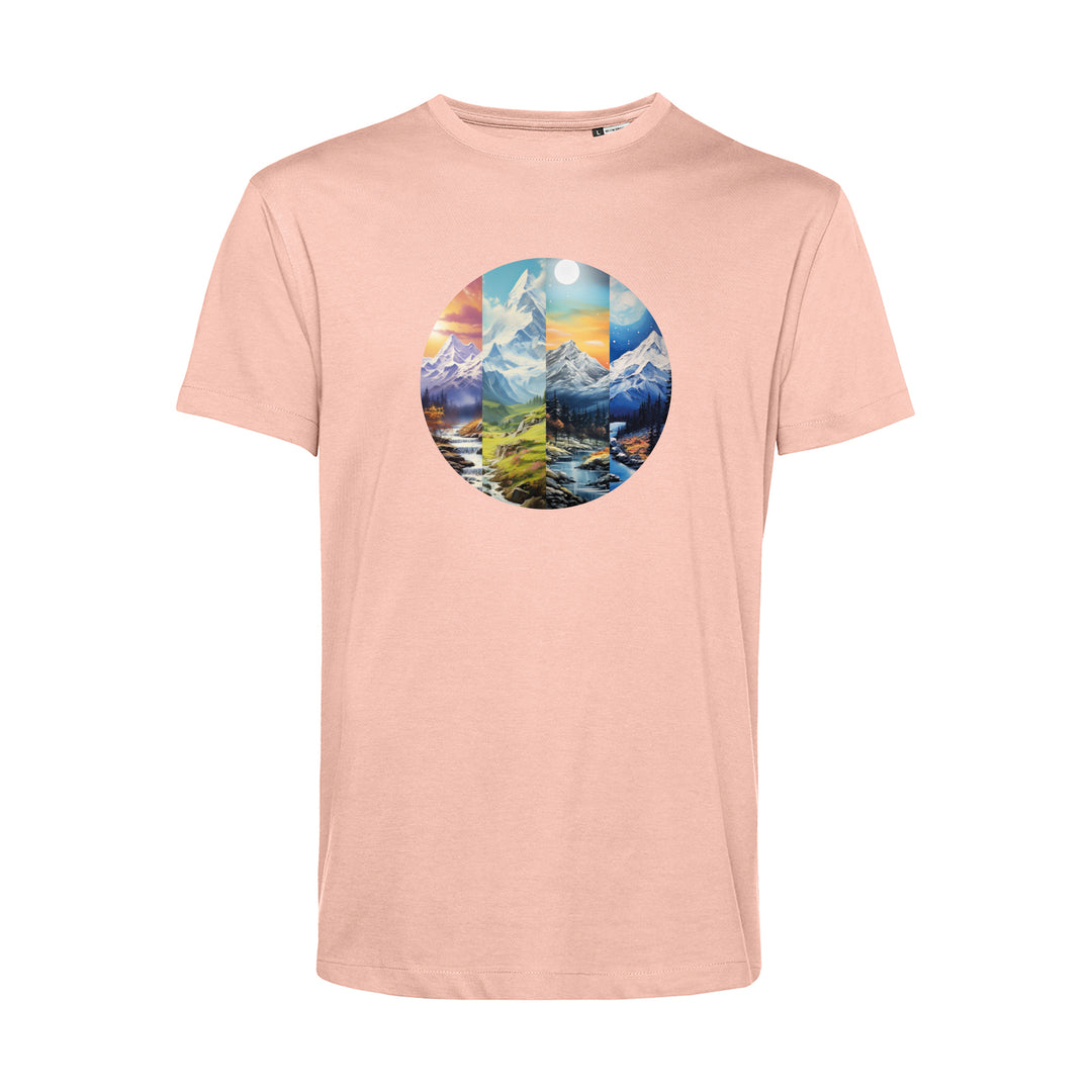 Herren T-Shirt - Berglandschaften Ölgemälde