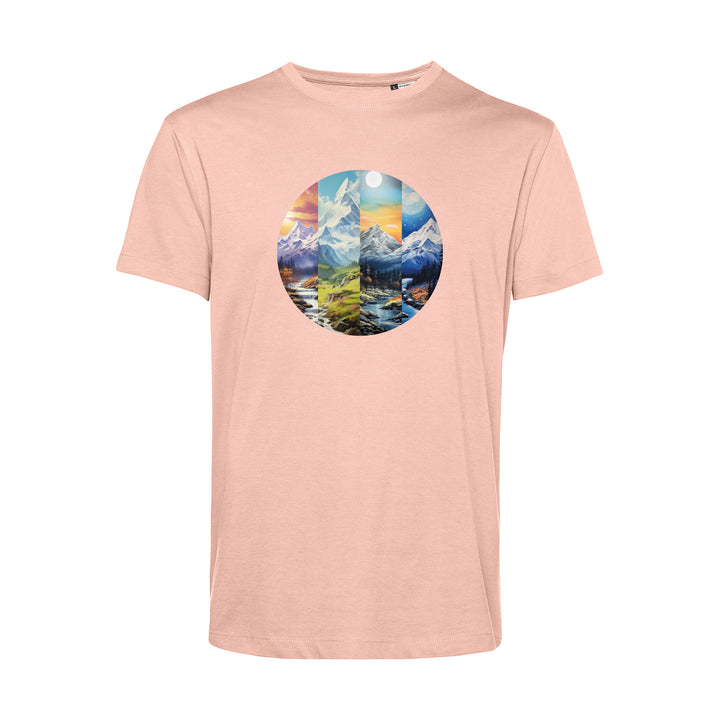 Herren T-Shirt - Berglandschaften Ölgemälde