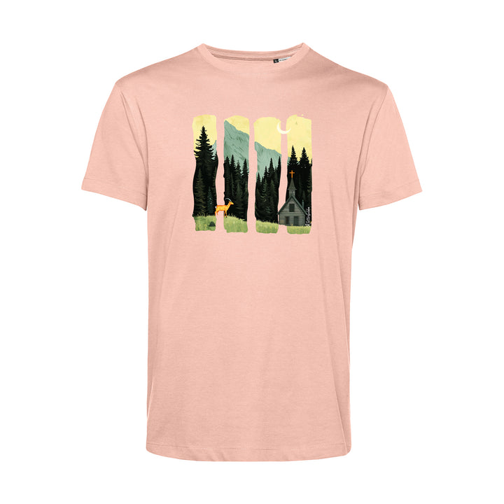 Herren T-Shirt - Serene Summer Mountain Scene With Ibex