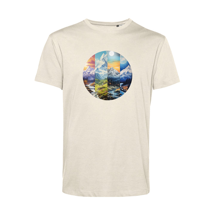 Herren T-Shirt - Berglandschaften Ölgemälde