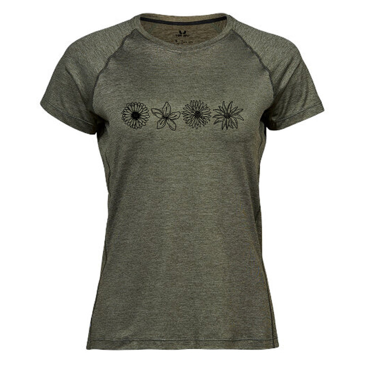 CoolDry Performance Damen Shirt - Bergblumen