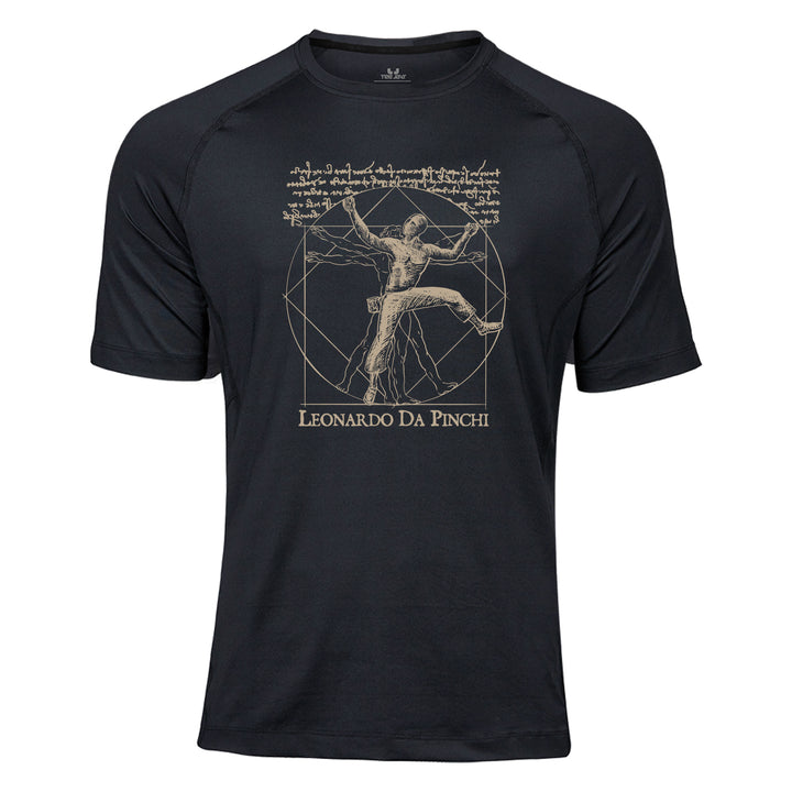 CoolDry Performance Herren Shirt - Leonardo Da Pinchi Vitruvian Climber