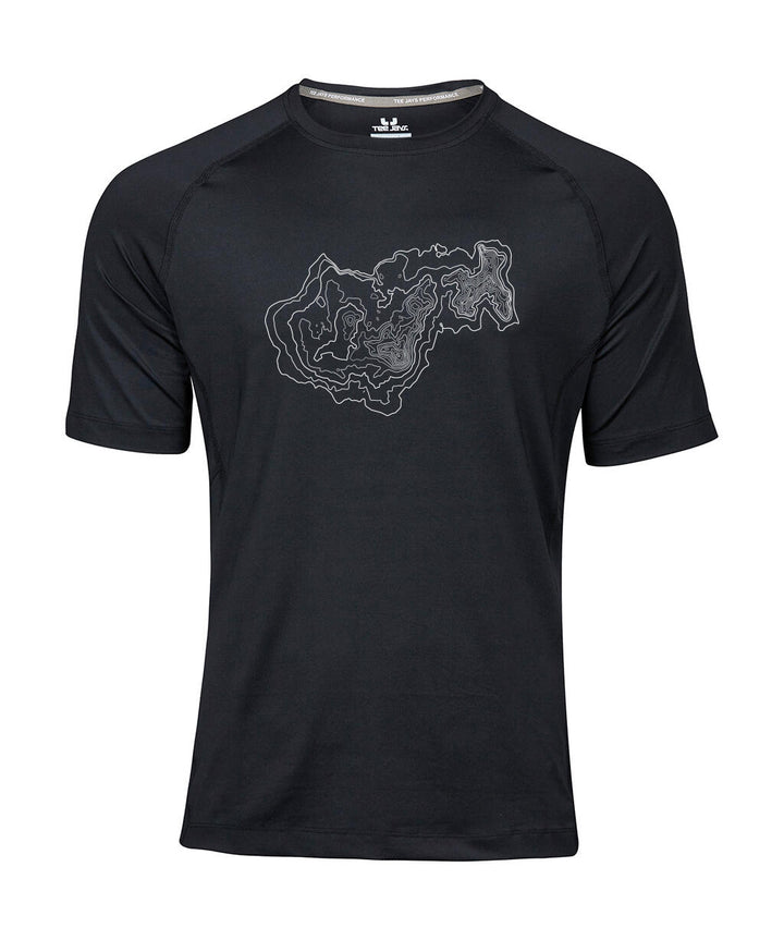 CoolDry Performance Herren Shirt - Berg Topografie