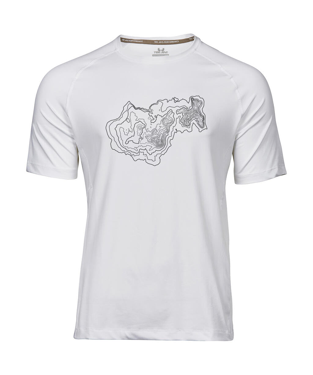 CoolDry Performance Herren Shirt - Berg Topografie