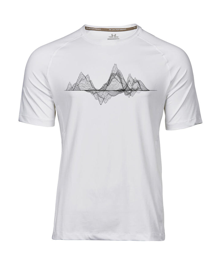 CoolDry Performance Herren Shirt - Mountain Wireframe