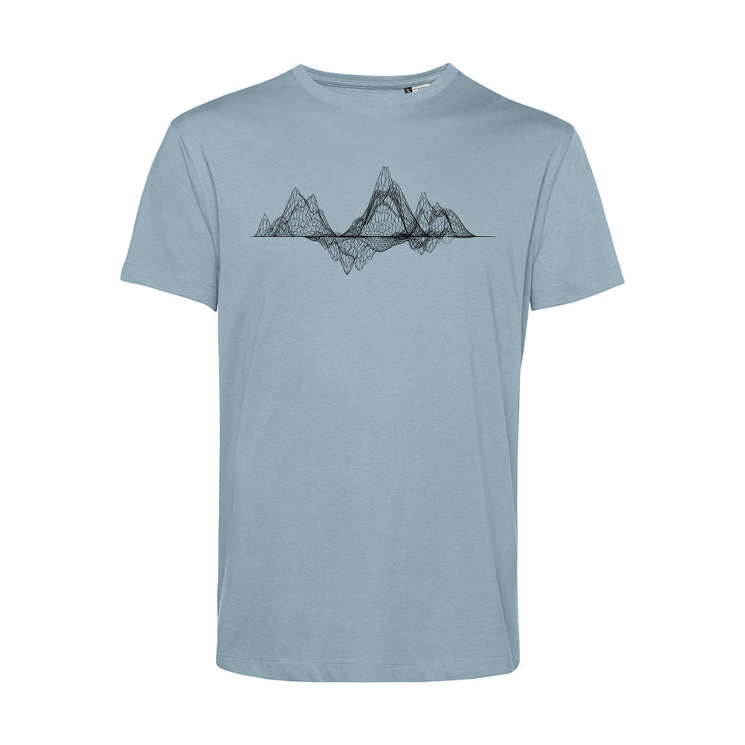 Herren T-Shirt - Mountain Wireframe