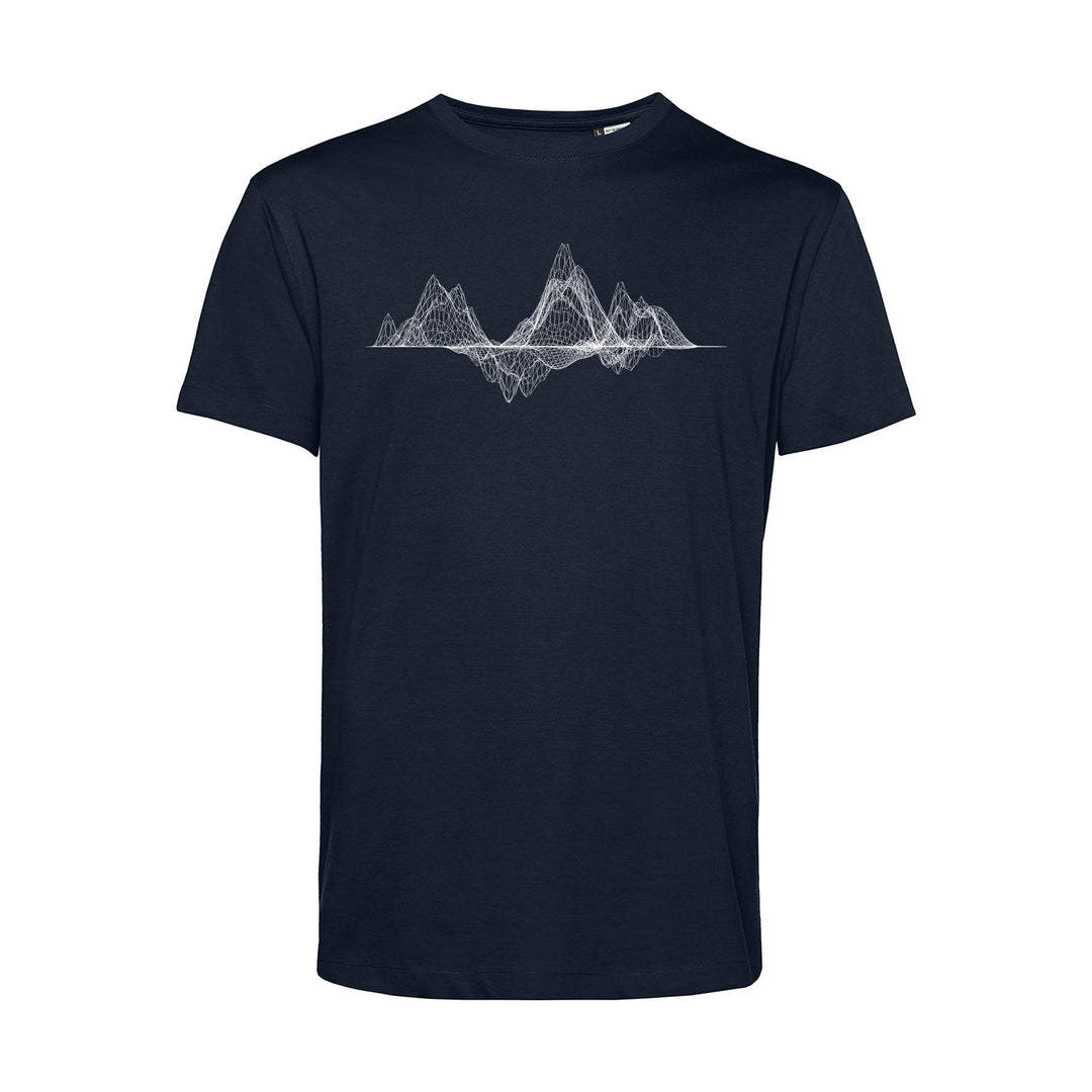 Herren T-Shirt - Mountain Wireframe