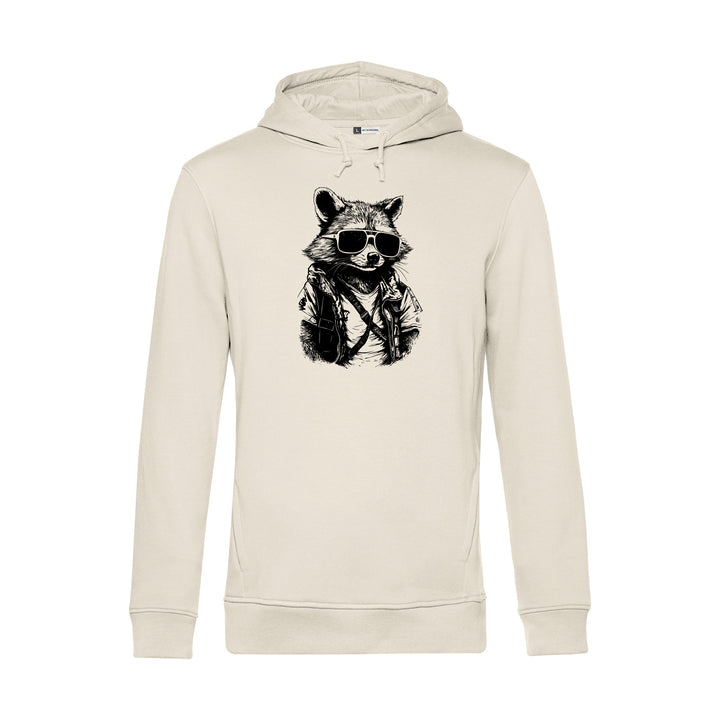 Herren Hoodie - Cooler Waschbär mit Sonnenbrille