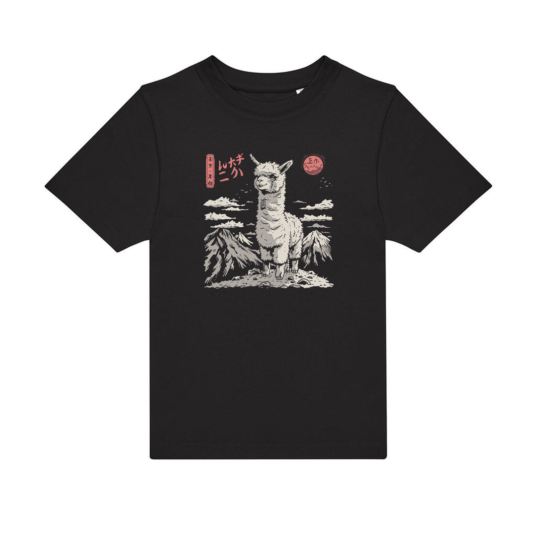 Kinder T-Shirt - Alpacca in the Mountains Manga Style