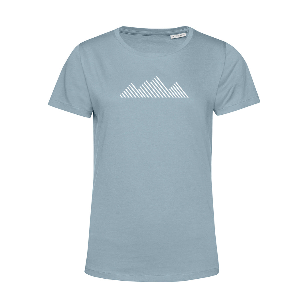 Damen T-Shirt - Minimalistische Strich Berge