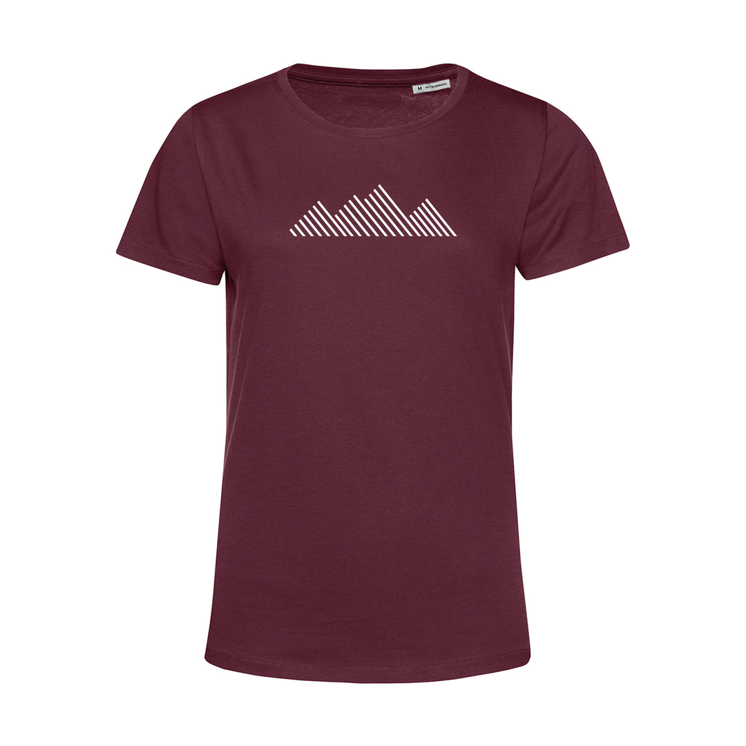 Damen T-Shirt - Minimalistische Strich Berge