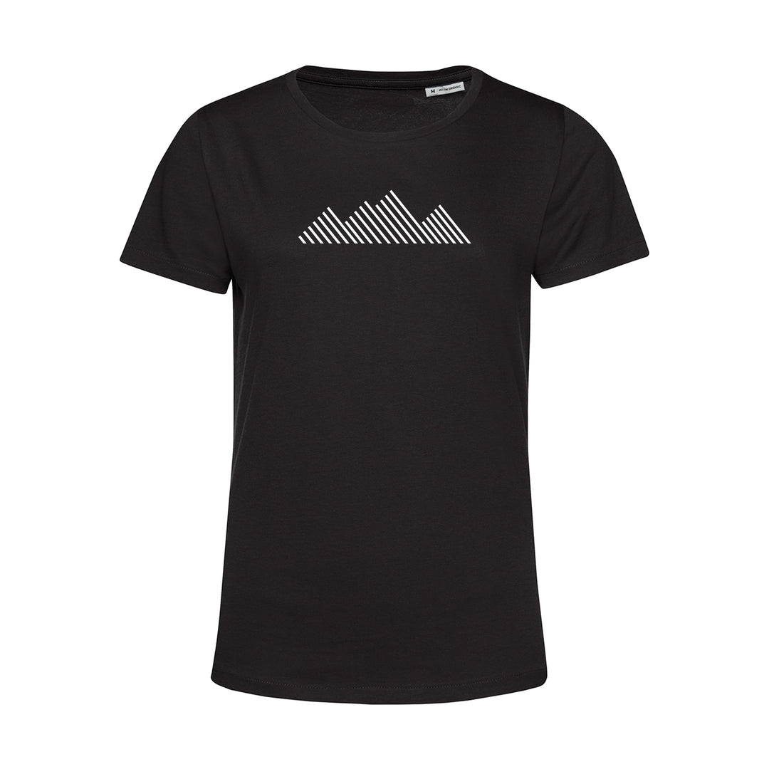 Damen T-Shirt - Minimalistische Strich Berge