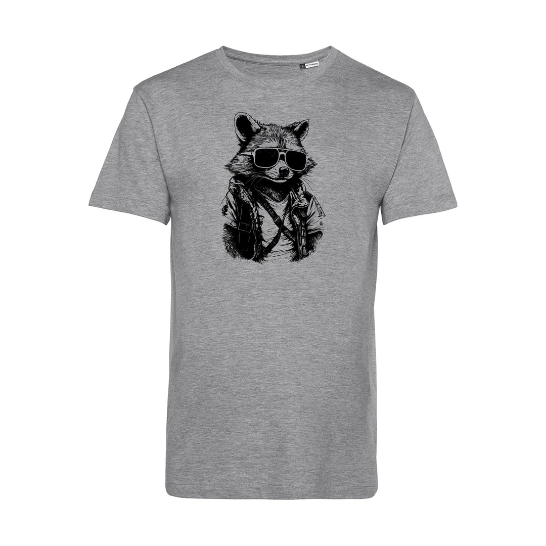 Herren T-Shirt - Cooler Waschbär mit Sonnenbrille