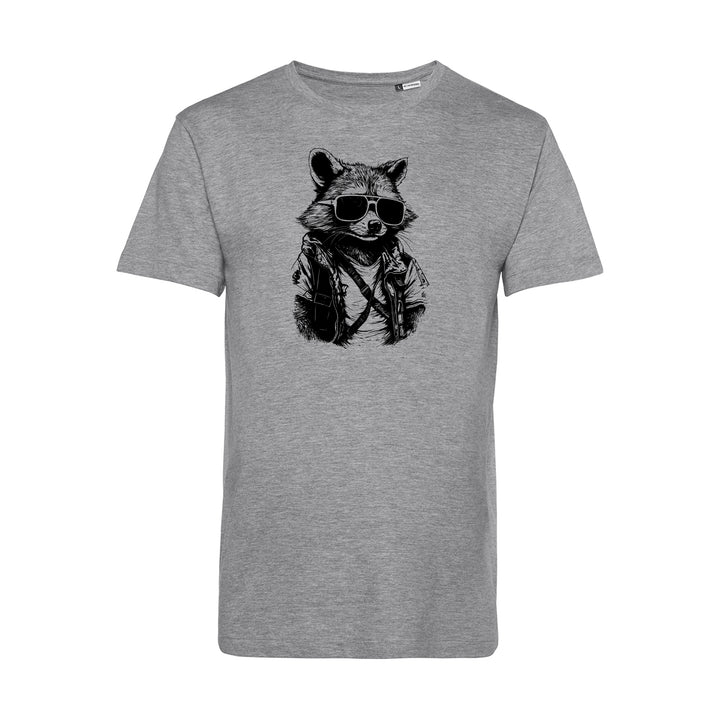 Herren T-Shirt - Cooler Waschbär mit Sonnenbrille