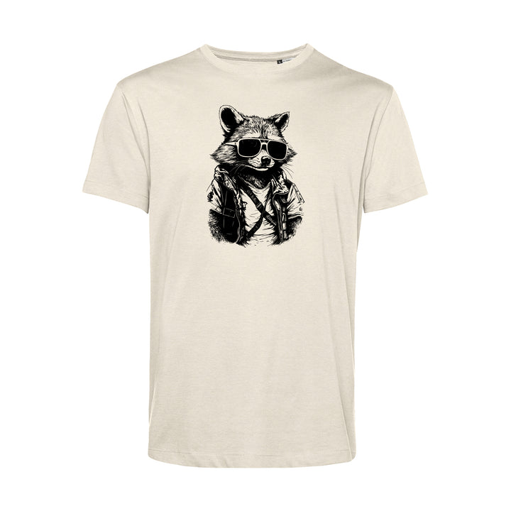 Herren T-Shirt - Cooler Waschbär mit Sonnenbrille