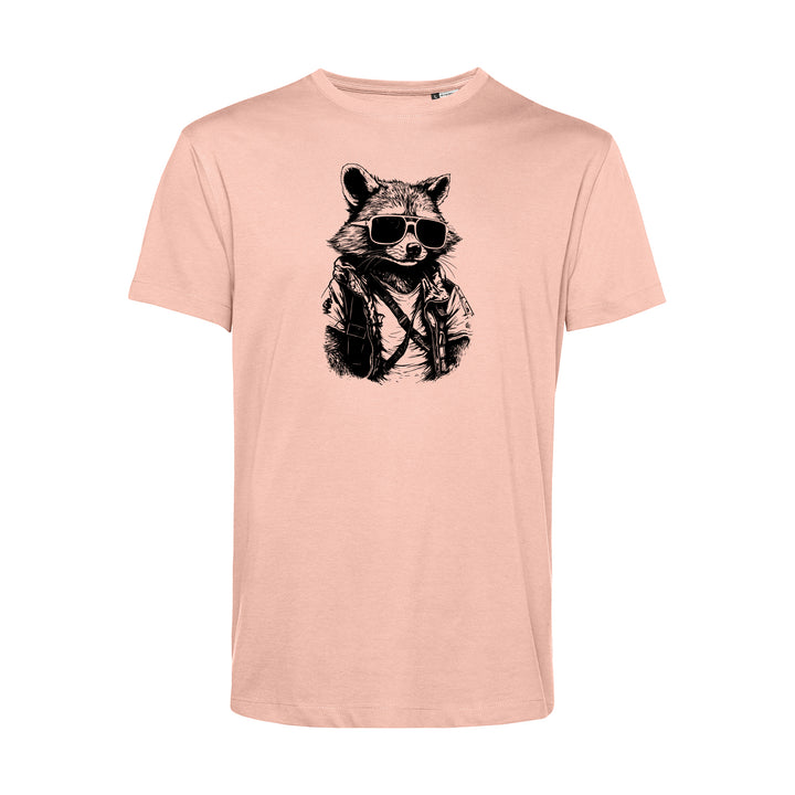 Herren T-Shirt - Cooler Waschbär mit Sonnenbrille