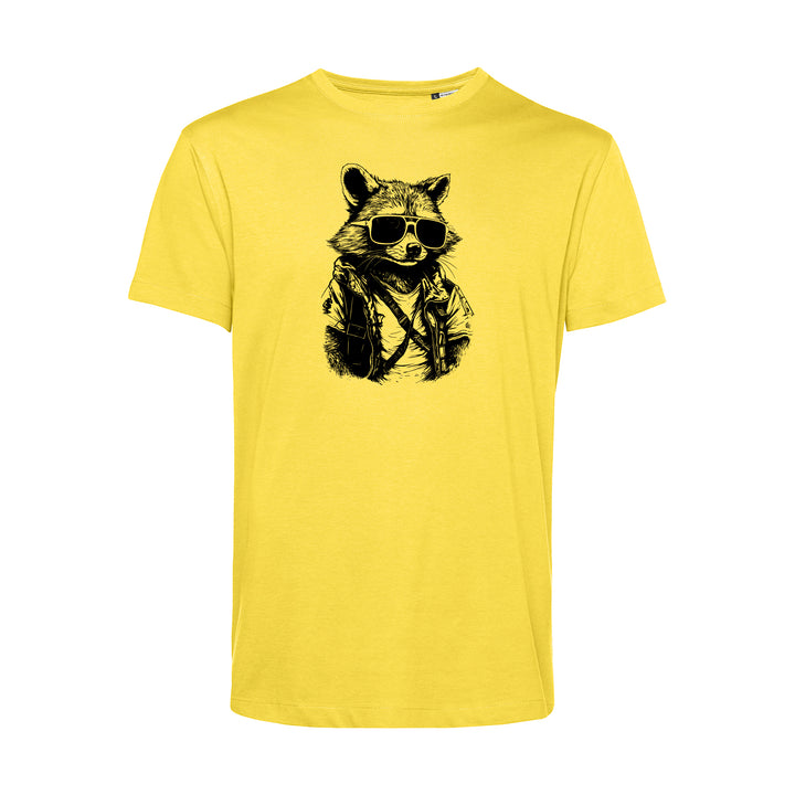 Herren T-Shirt - Cooler Waschbär mit Sonnenbrille